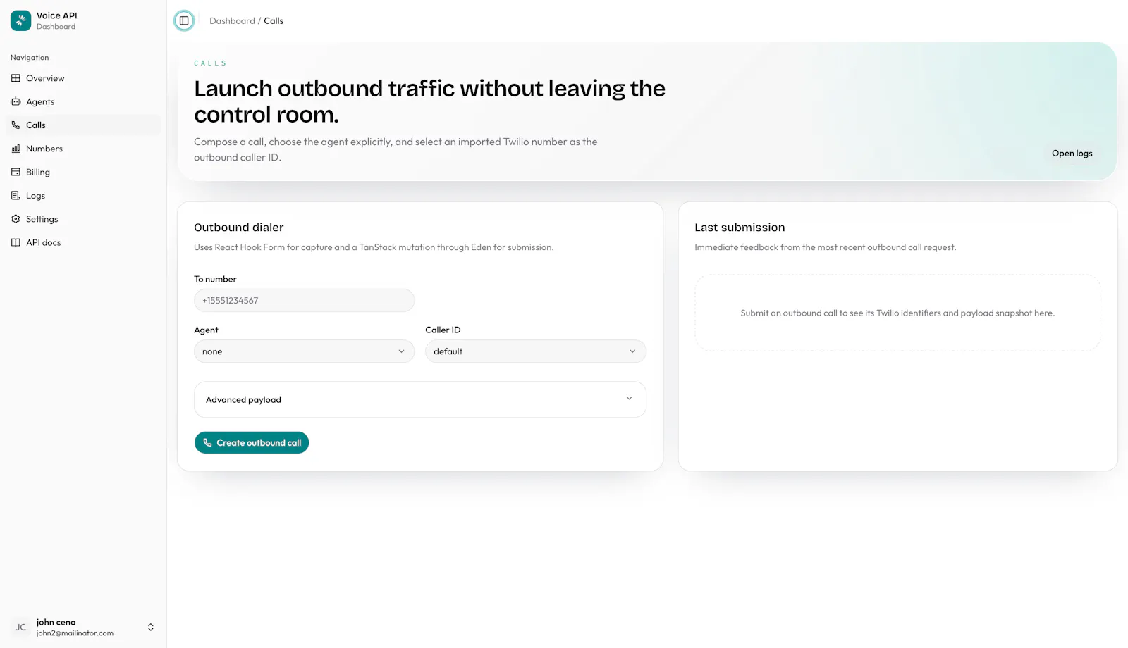 Voice API screenshot 4
