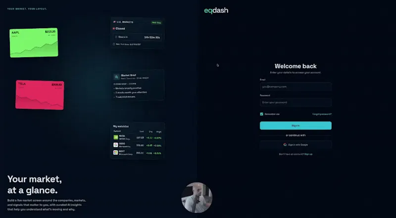 EQDash screenshot 1 (video preview)