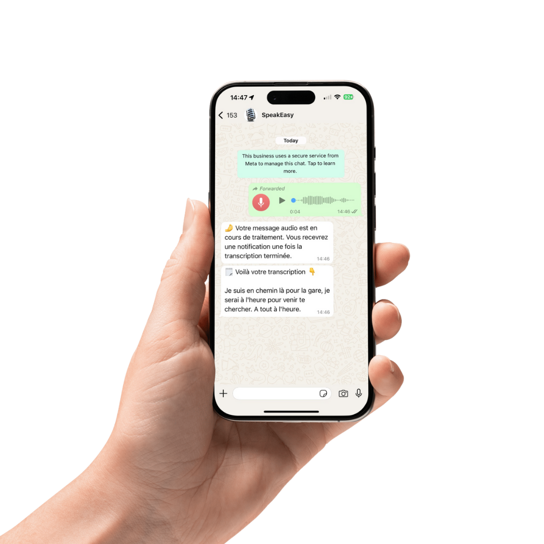 Speakeasy Pro - Verwandeln Sie Ihre Audios in Text - ohne WhatsApp zu verlassen! Medien 1