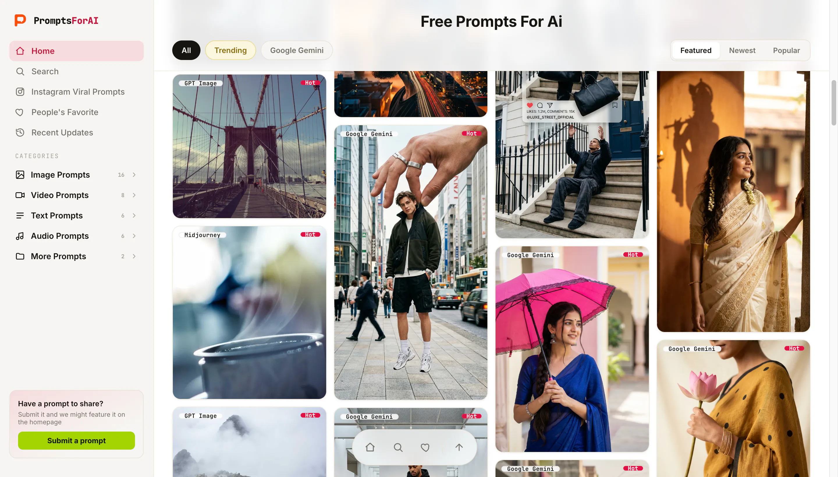 Prompts For AI gallery image