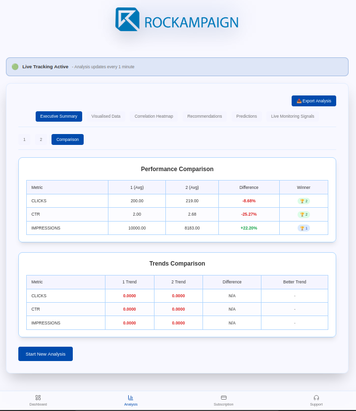 Rockampaign - Screenshot 5 showing product features and functionality
