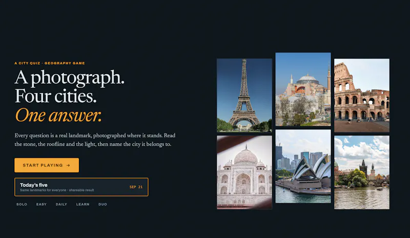 Spot the City — Landmark Quiz screenshot 1