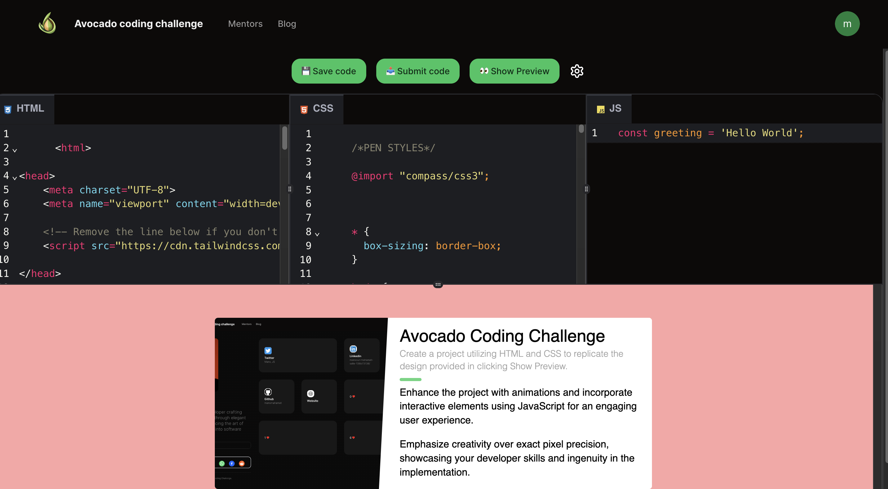 Média Défi de codage Avocadogrowth Frontend - Élevez vos compétences de codage grâce à des loisirs de conception quotidiens 4