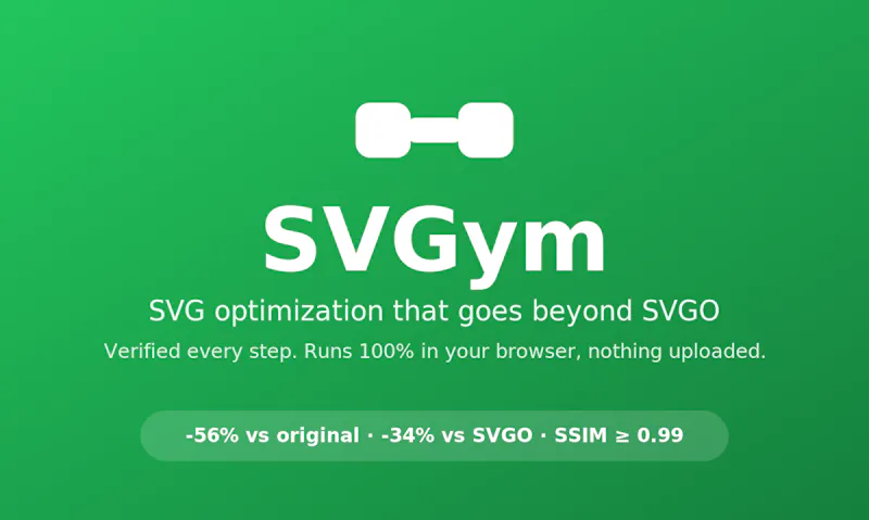 SVGym optimize your own SVG (100% local) screenshot 1