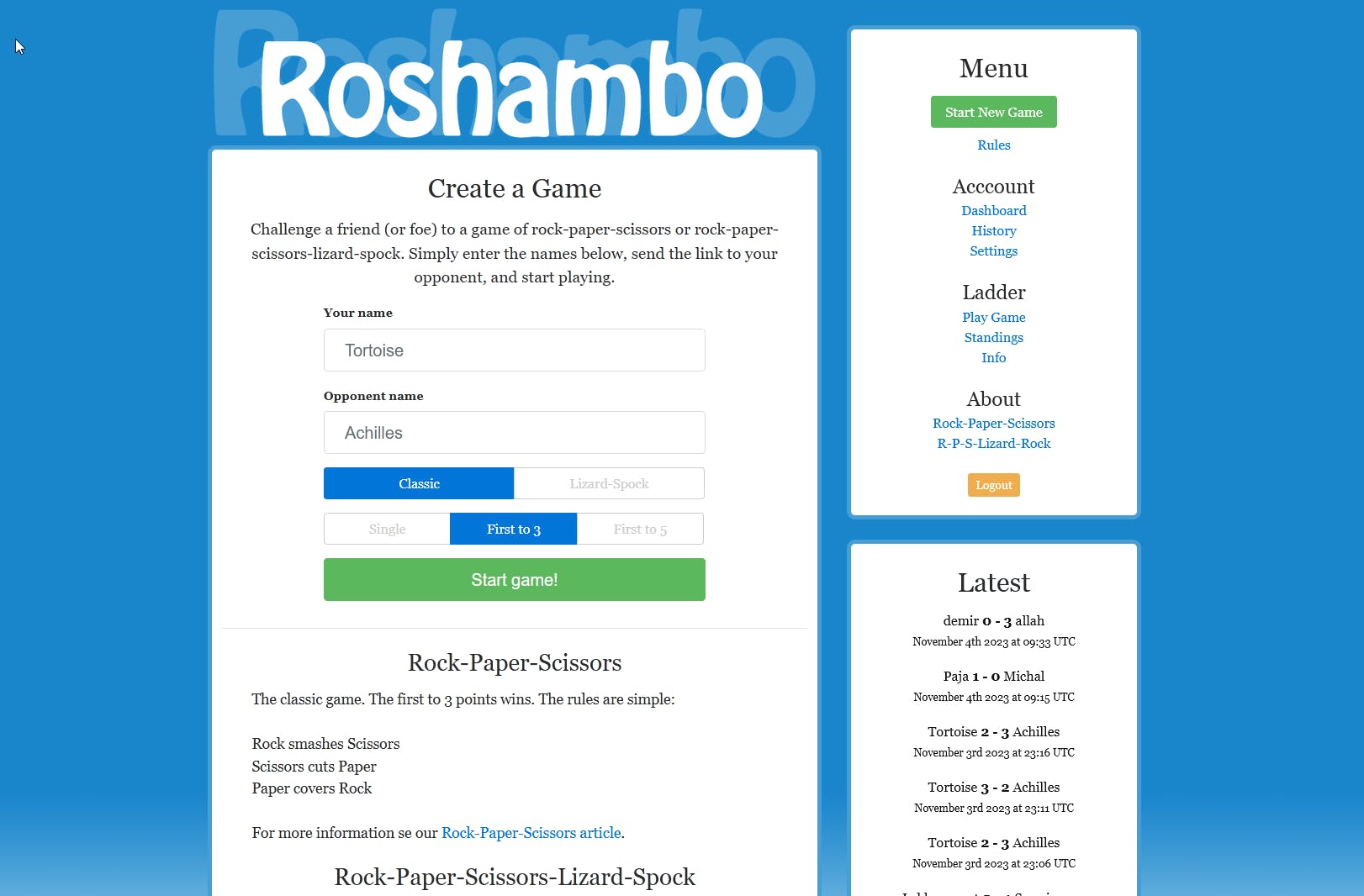 Roshambo media 1