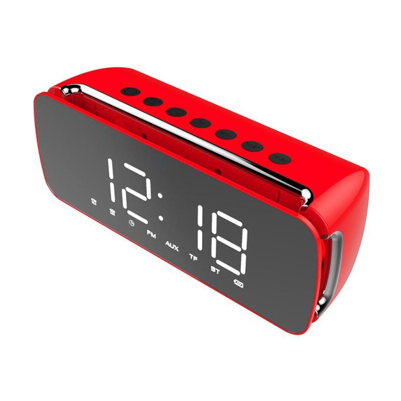 Dual alarm clock radio portable bluetooth speaker with good bass gallery image