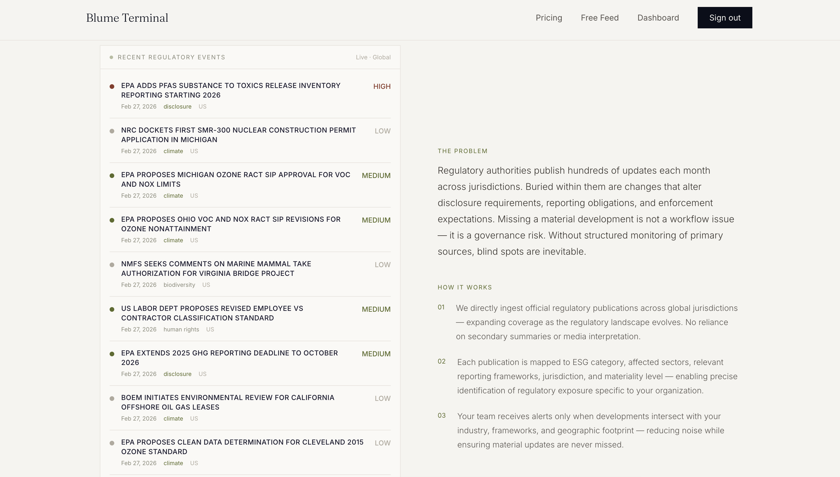 Blume Terminal - Screenshot 4 showing product features and functionality