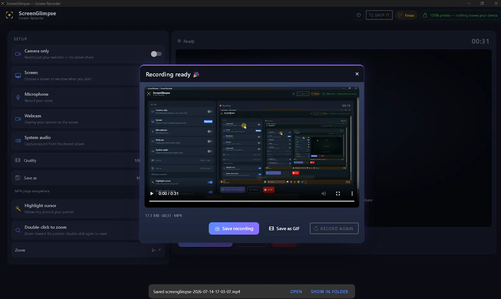 ScreenGlimpse screenshot 4