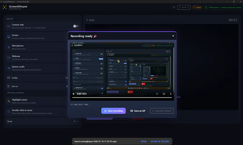 ScreenGlimpse screenshot 4