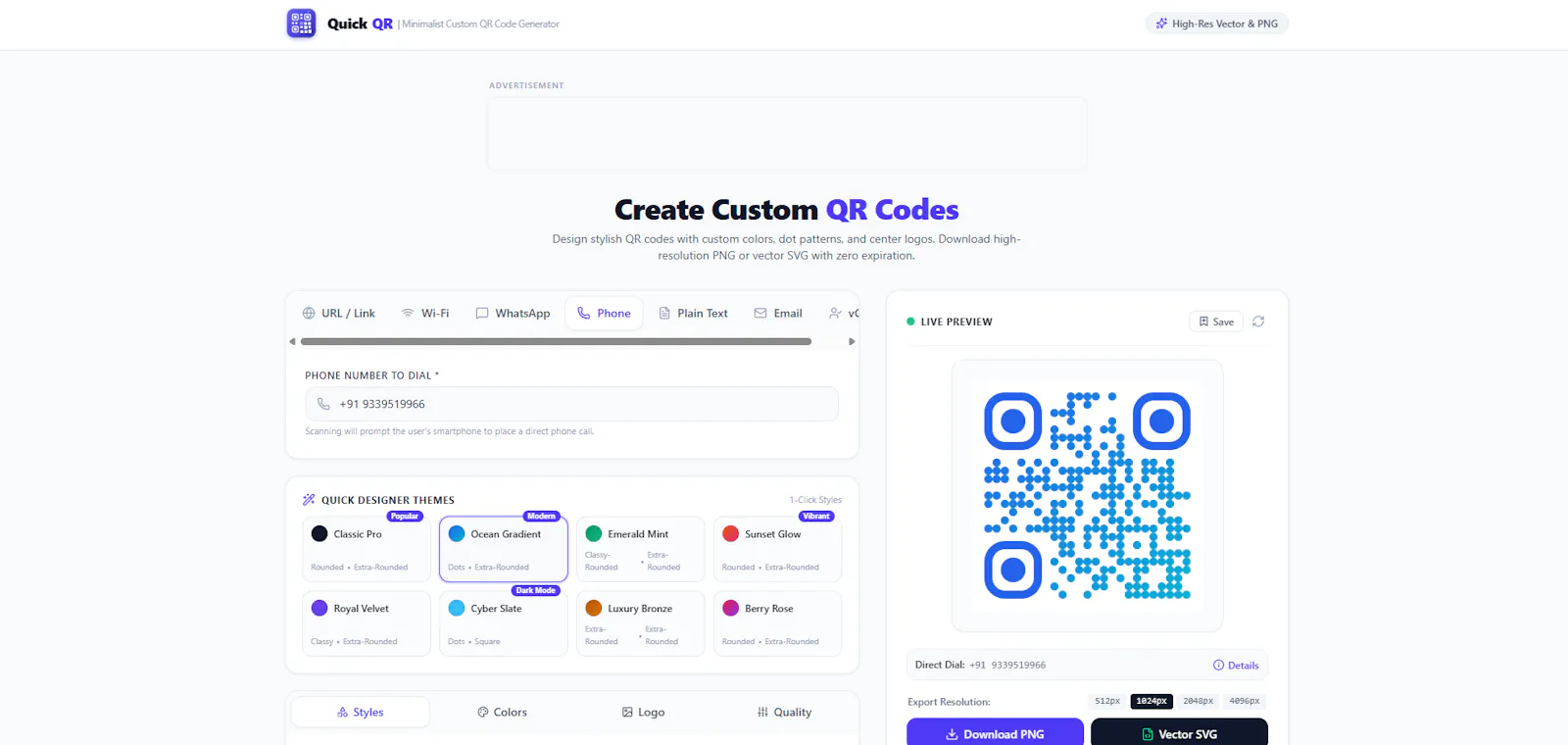 QuickQR screenshot 1