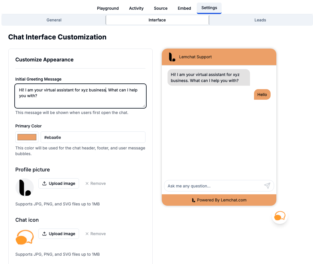Lemchat - CHATGPT personalizado para su sitio web media 4