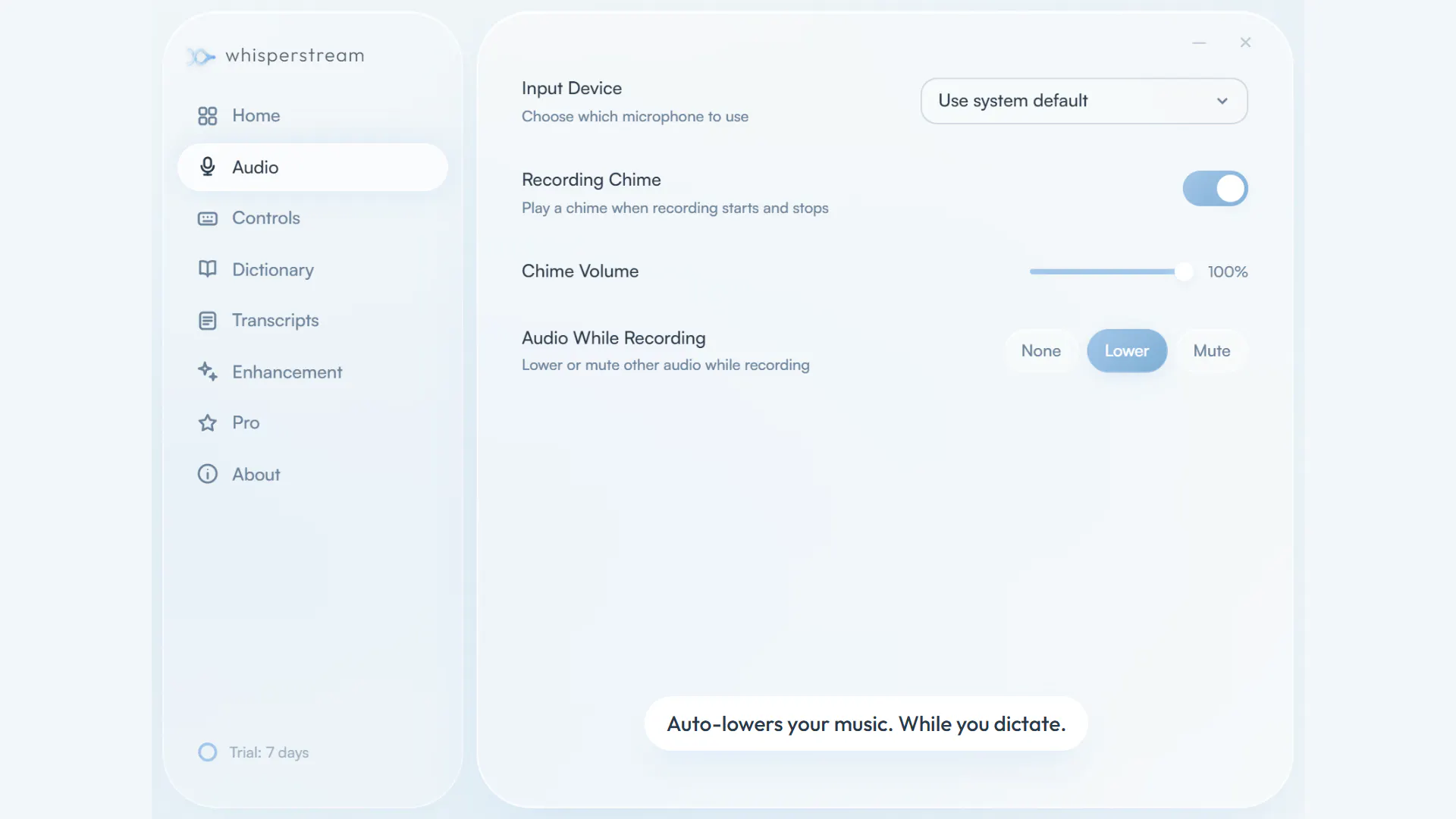 Whisperstream screenshot 2