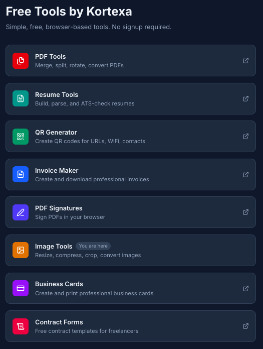 Free Image Tools by kortexa.ai gallery image