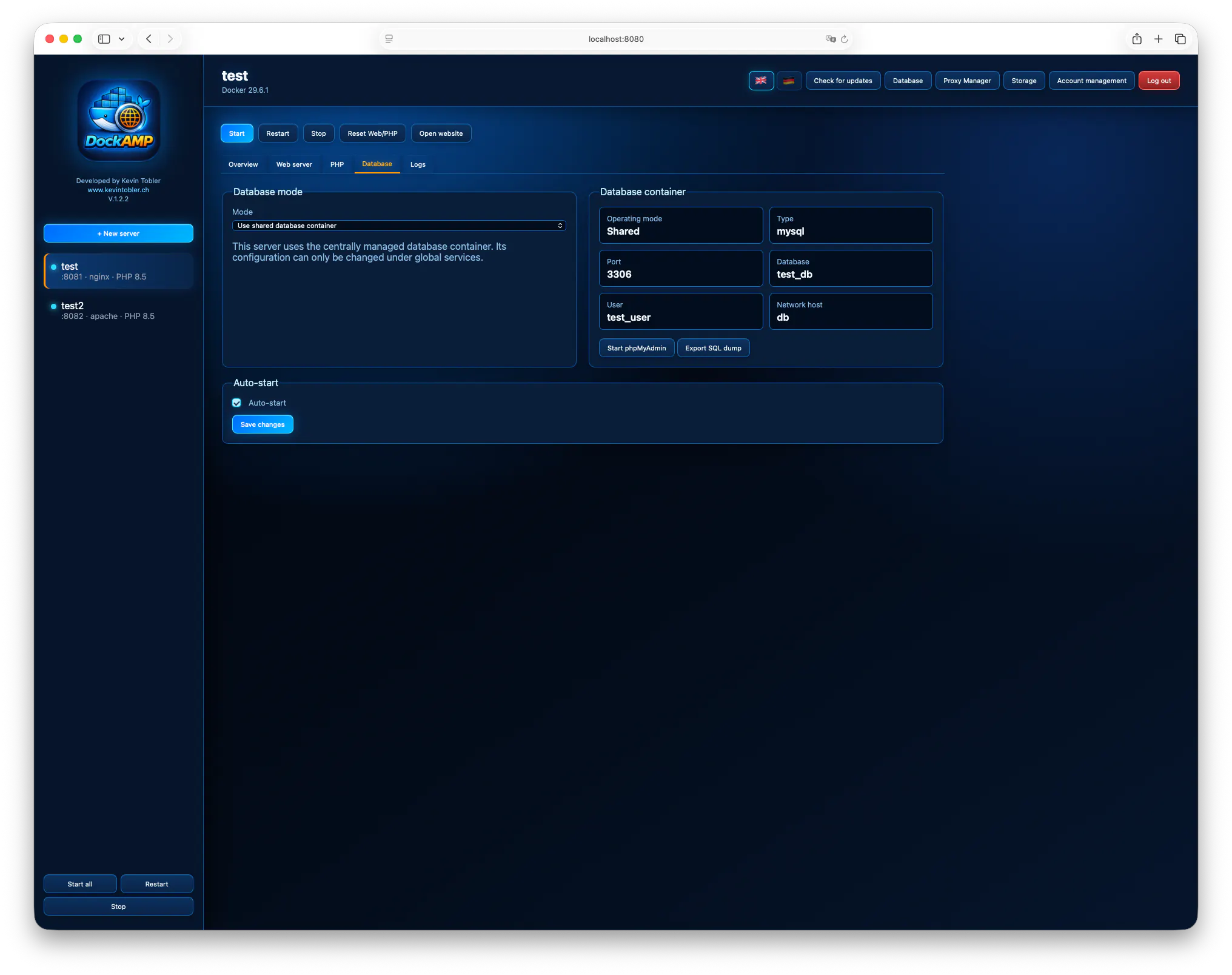 DockAMP Webstack Manager for Docker gallery image
