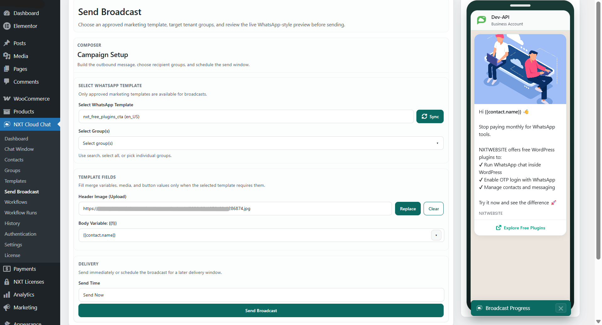 NXT Cloud Chat for WordPress gallery image