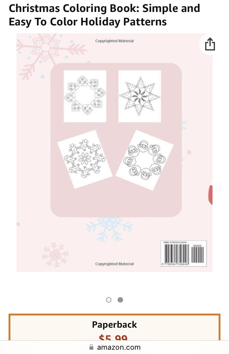 Libro para colorear de Navidad media 1