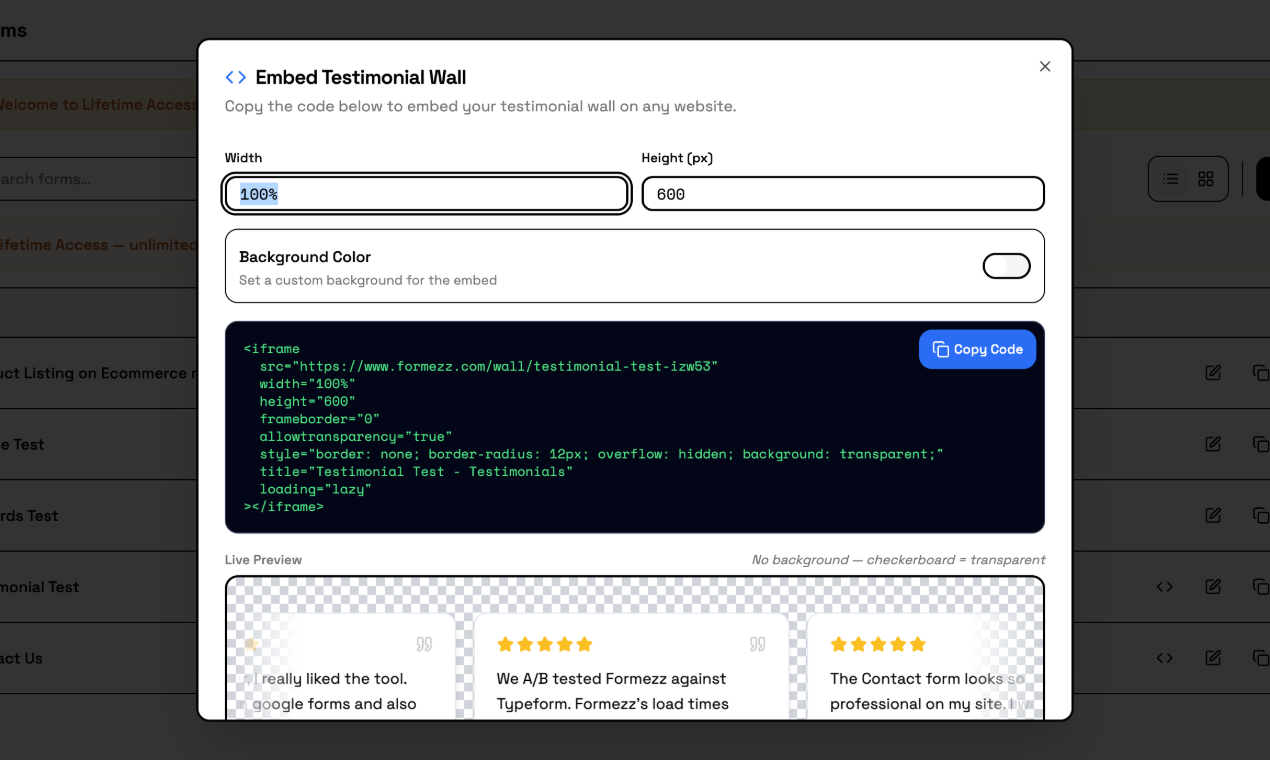 Formezz - Screenshot 5 showing product features and functionality