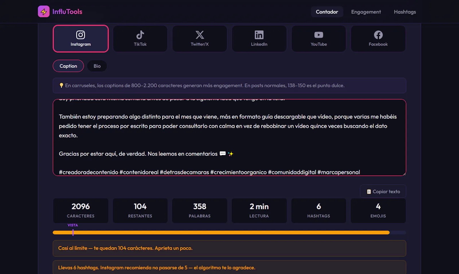InfluTools- for Spanish content creators screenshot 3