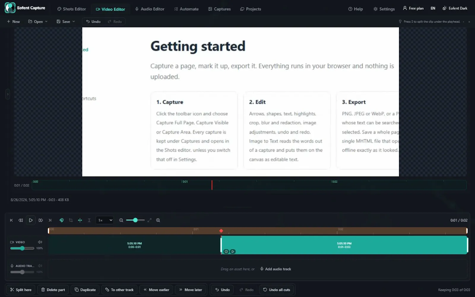 Eofent Capture screenshot 3