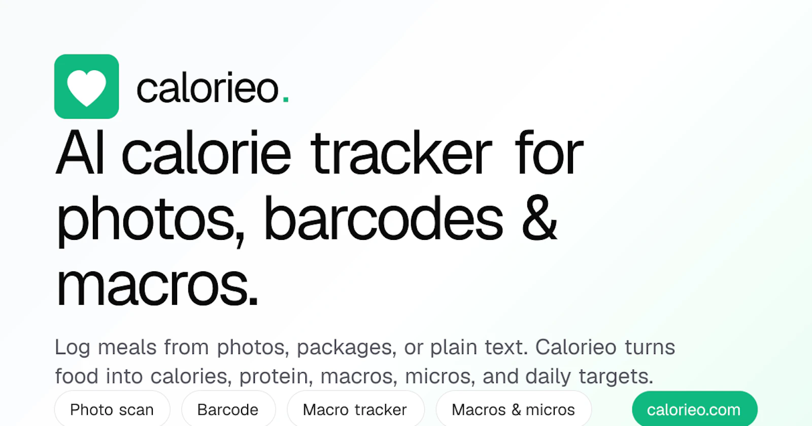 Calorieo - AI calorie tracker screenshot 1