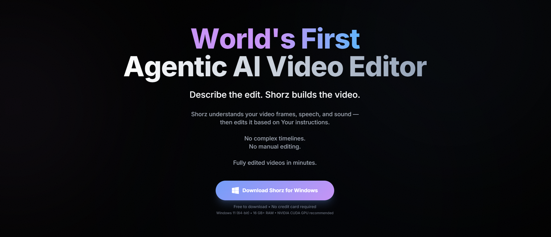Shorz - Main product screenshot demonstrating key features and user interface