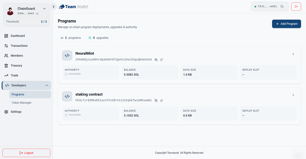 TeamWallet -A Multi-User Crypto Wallet gallery image