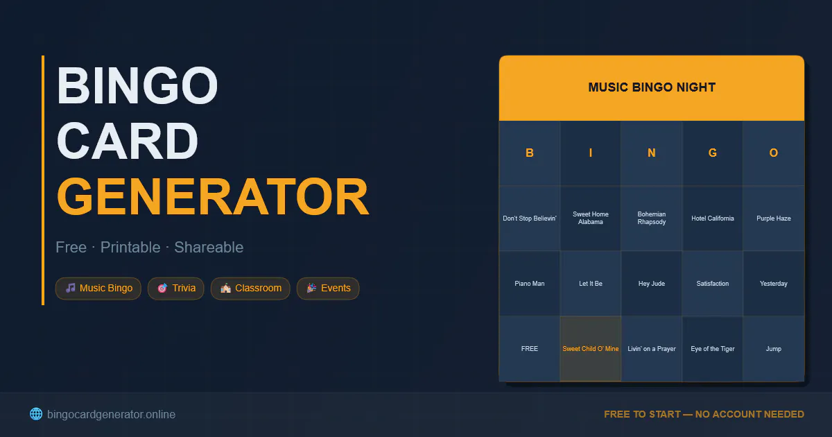 BingoCardGenerator.Online gallery image