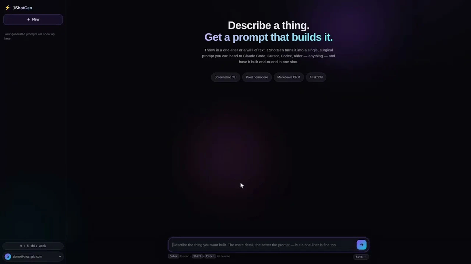 1ShotGen screenshot 1 (video preview)