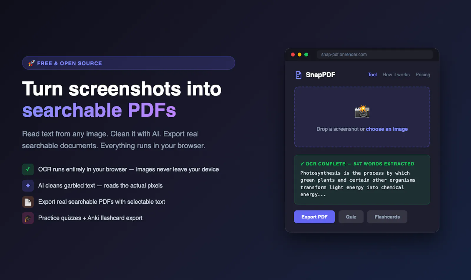 SnapPDF -Turn screenshots into documents screenshot 1