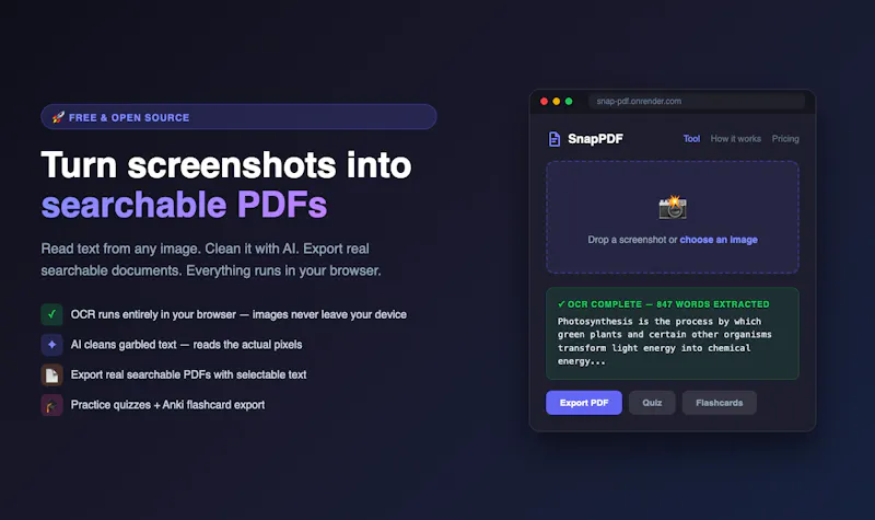 SnapPDF -Turn screenshots into documents screenshot 1