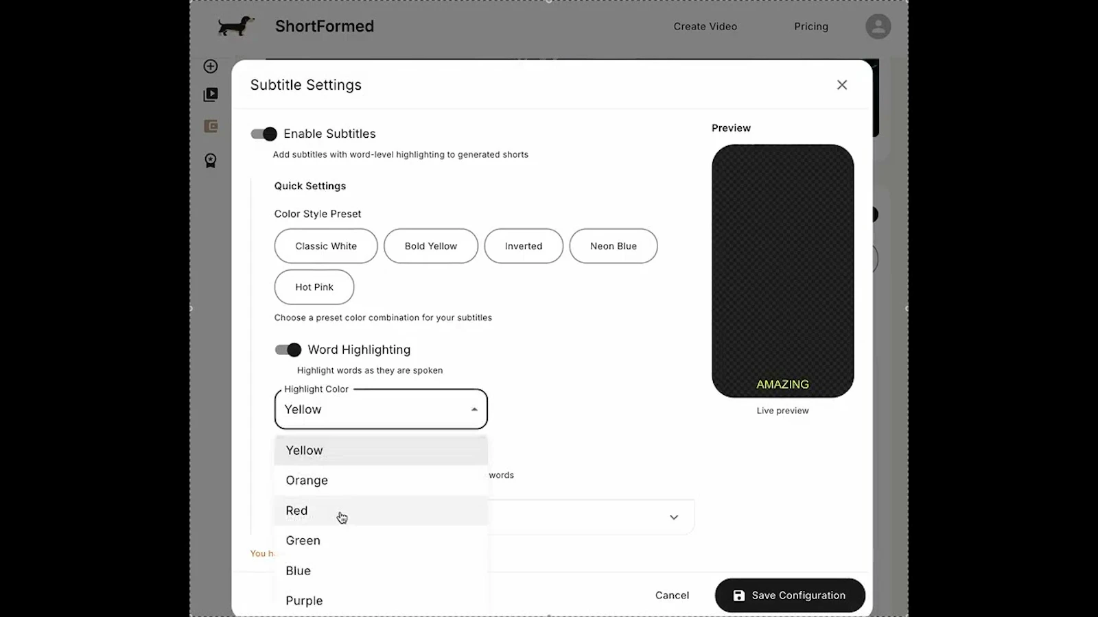 ShortFormed screenshot 1 (video preview)