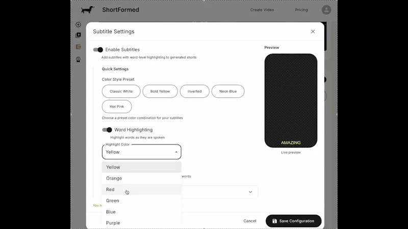 ShortFormed screenshot 1 (video preview)