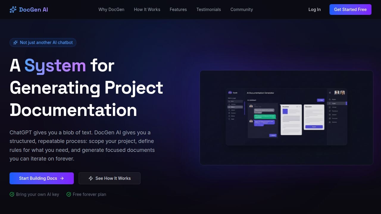Document generator - Main product screenshot demonstrating key features and user interface