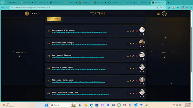 Top Tens Vault screenshot 2