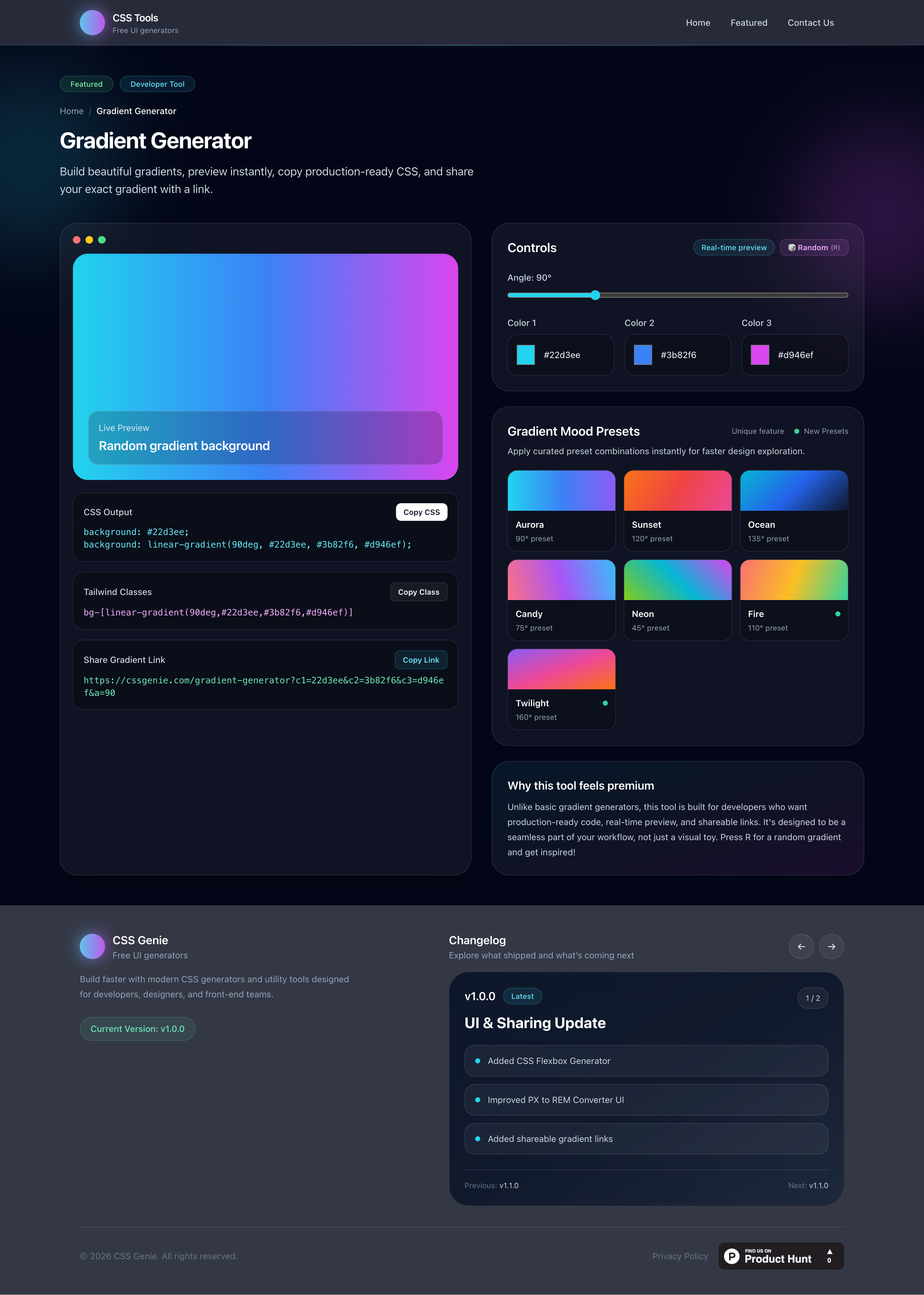 CSSGenie: Free CSS Tools gallery image