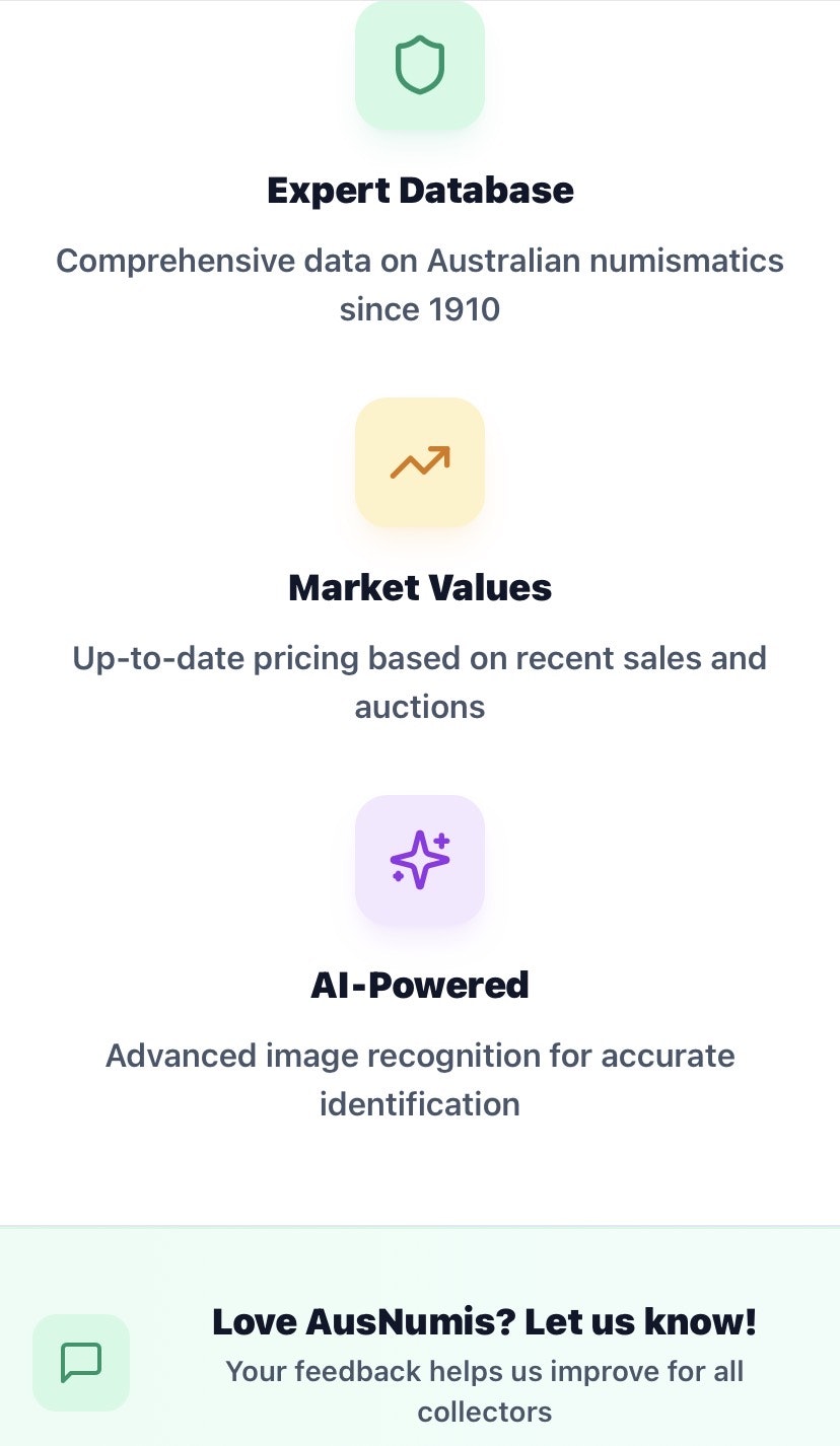 Aussie numismatics - Screenshot 5 showing product features and functionality