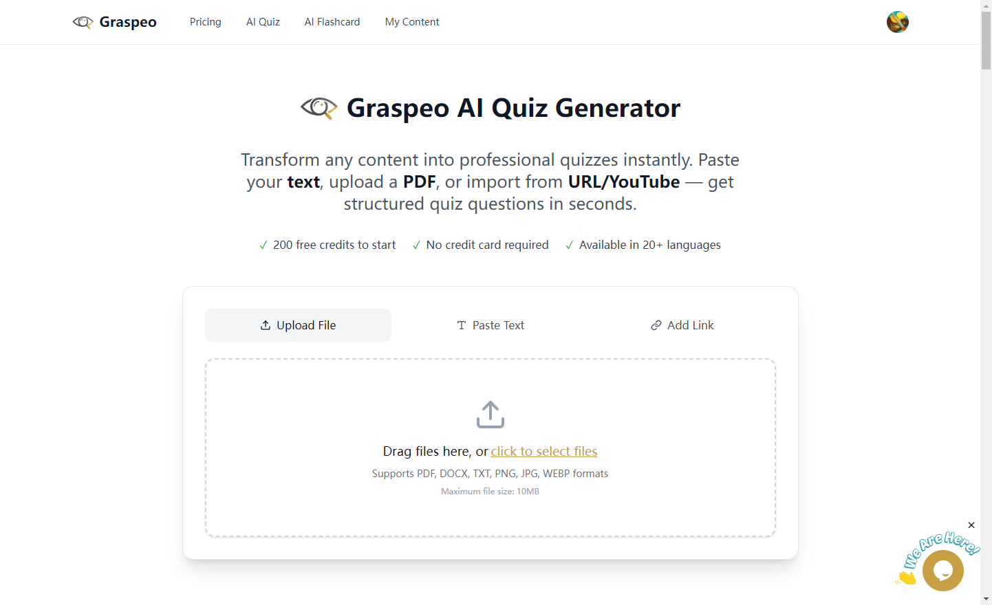 Graspeo - Main product screenshot demonstrating key features and user interface