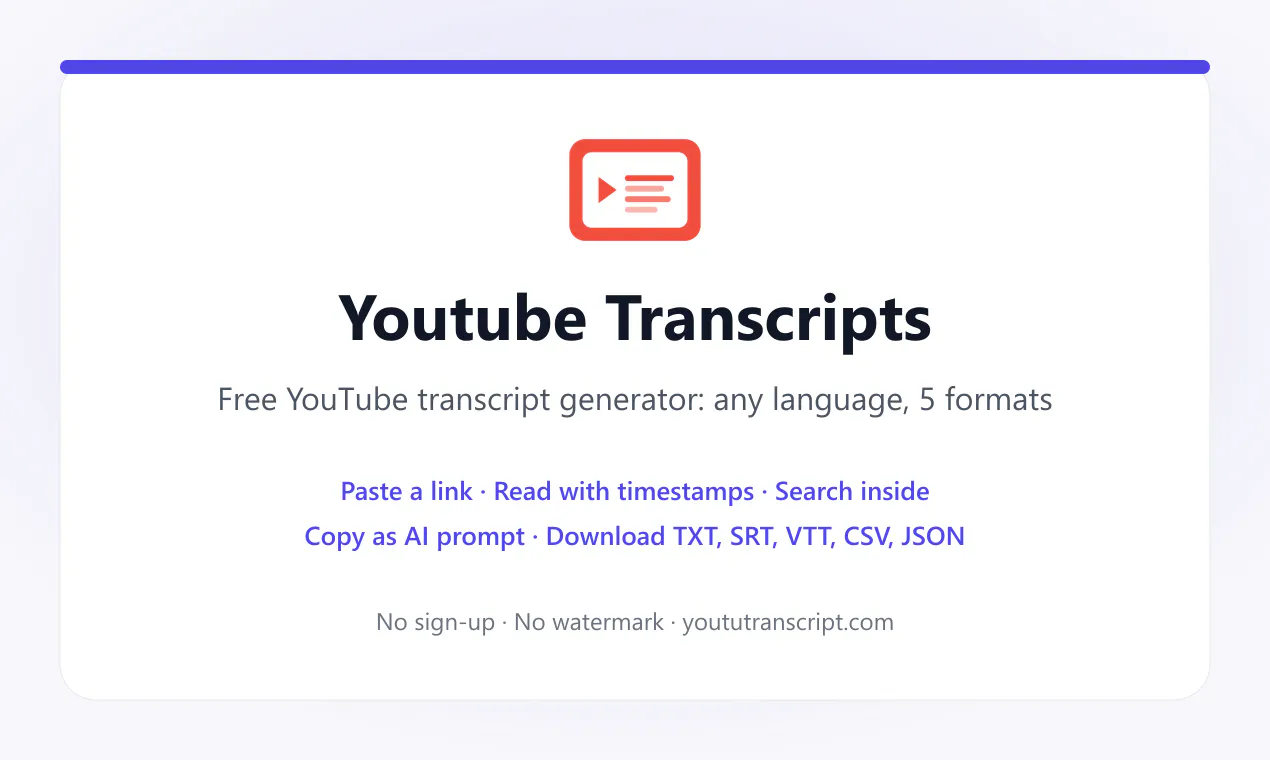 Youtube Transcripts gallery image