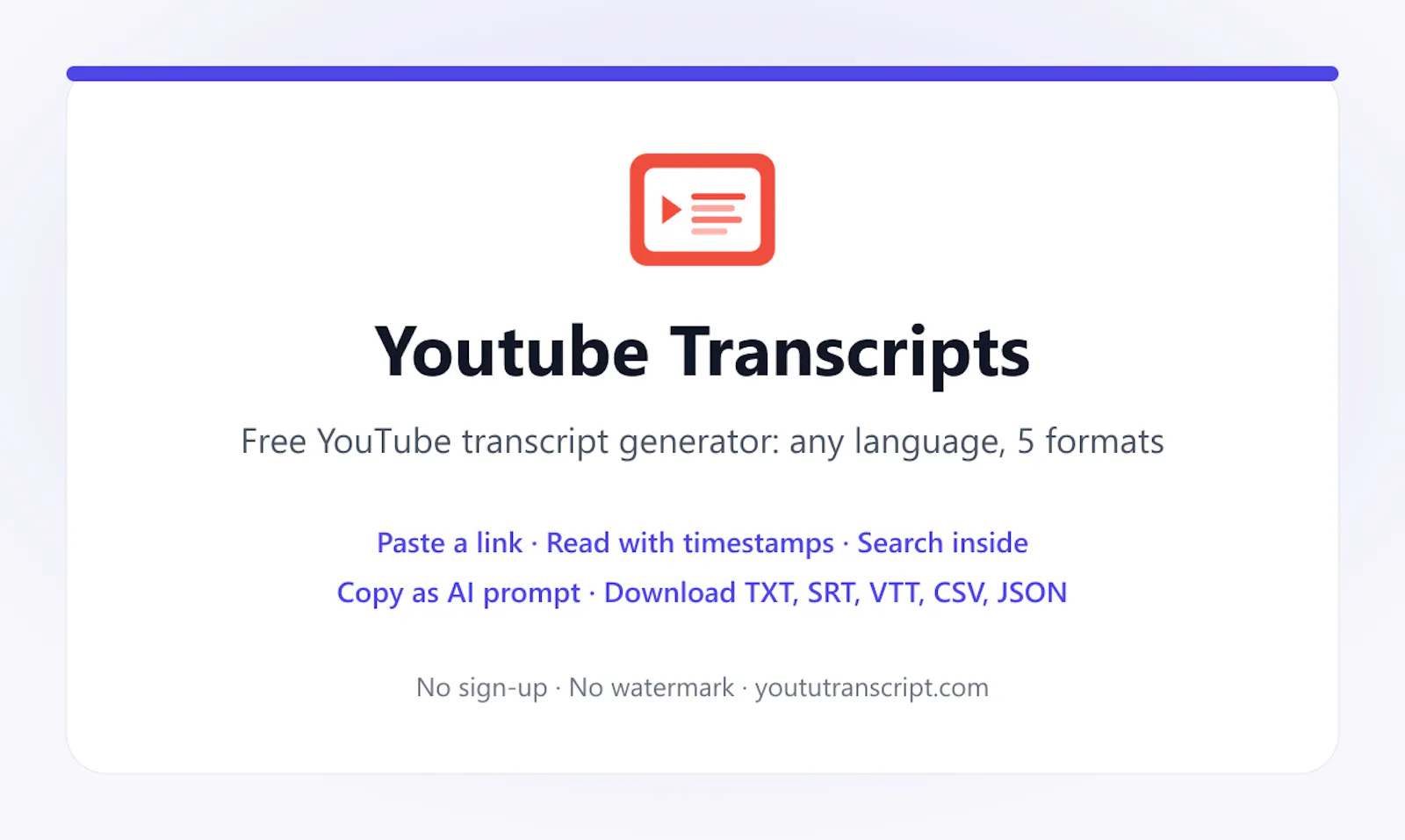 Youtube Transcripts screenshot 3