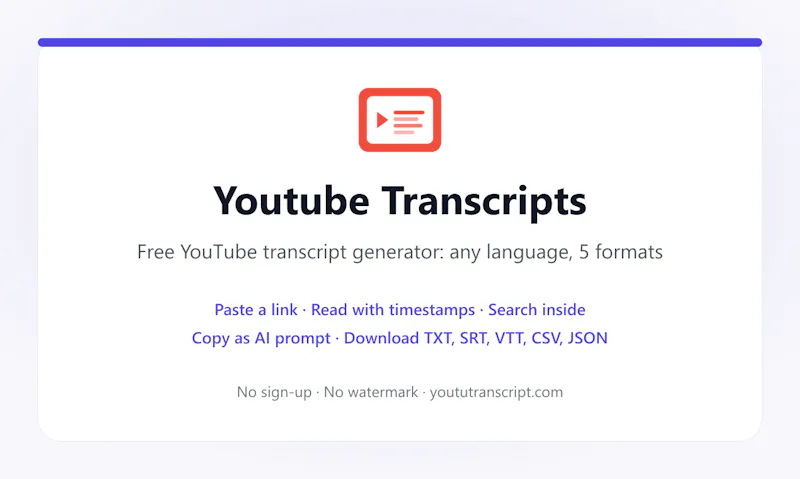 Youtube Transcripts screenshot 3