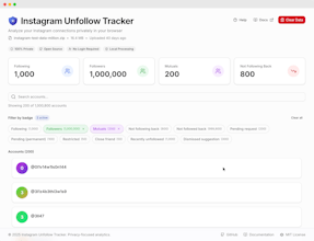 Instagram Unfollow Tracker gallery image