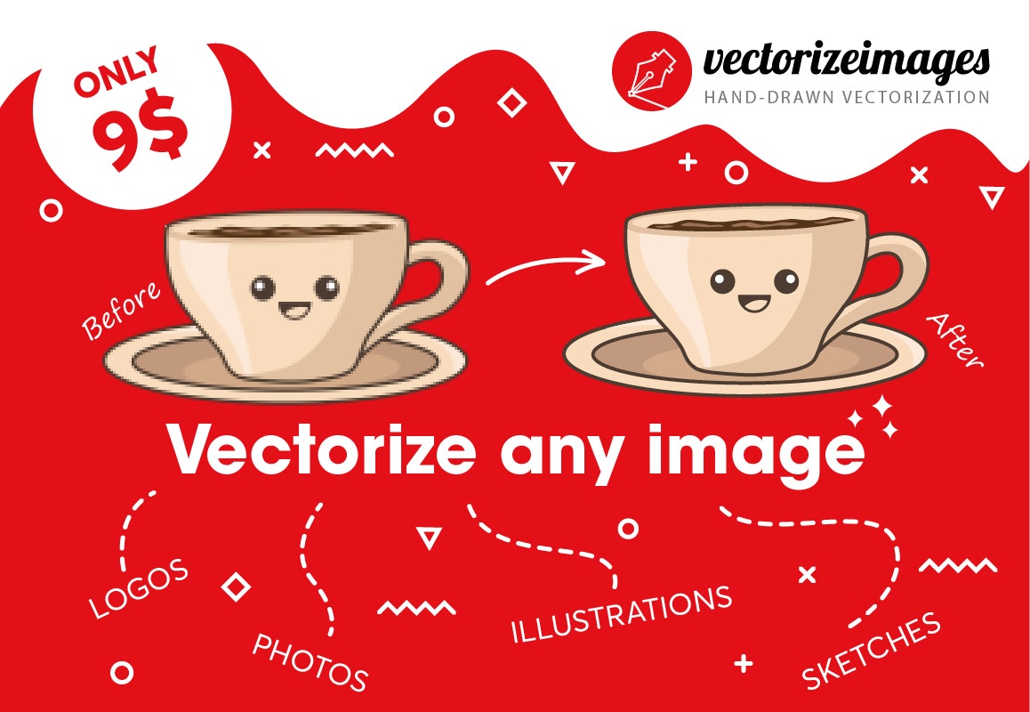 100% Hand-drawn vectorization gallery image