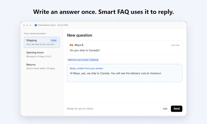 ClearMakes Inbox screenshot 5