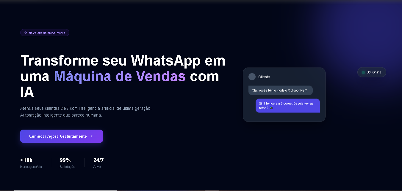 Whatsapp bot - Main product screenshot demonstrating key features and user interface