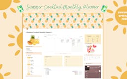 Summer Cocktail Monthly Planner media 3