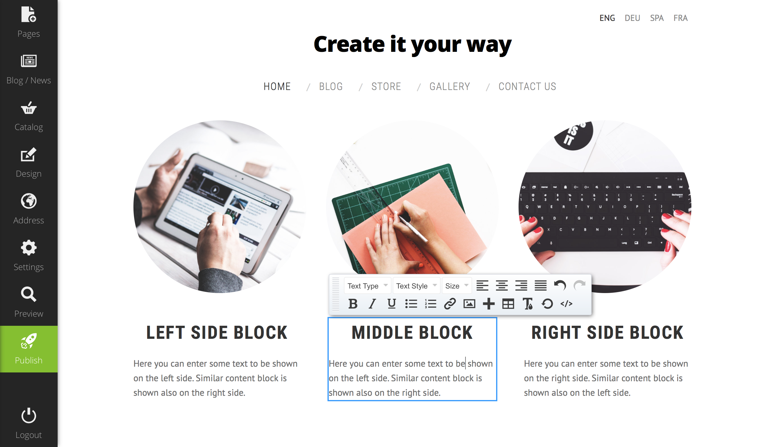 Mozello Website Builder gallery image