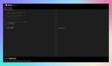 Desenvolvedor usando o Playground JavaScript para escrever código na tela de um laptop
