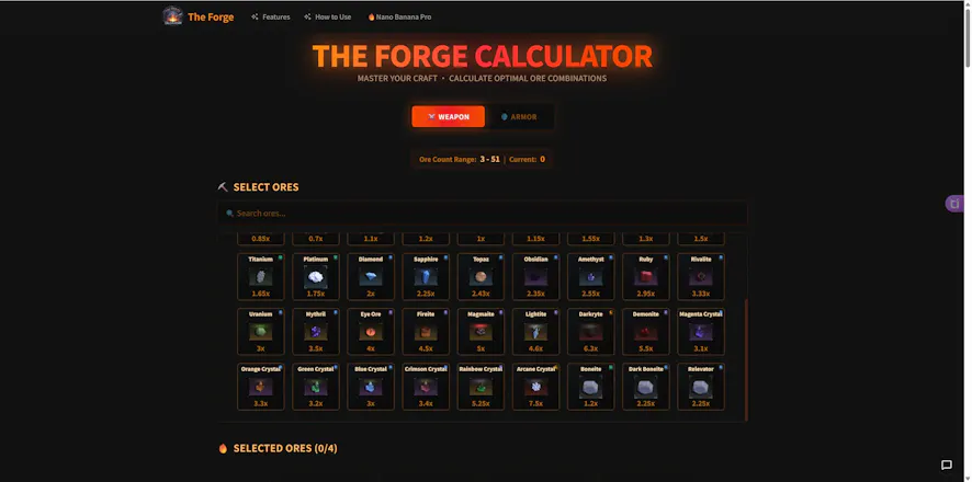The Forge Calculator gallery image