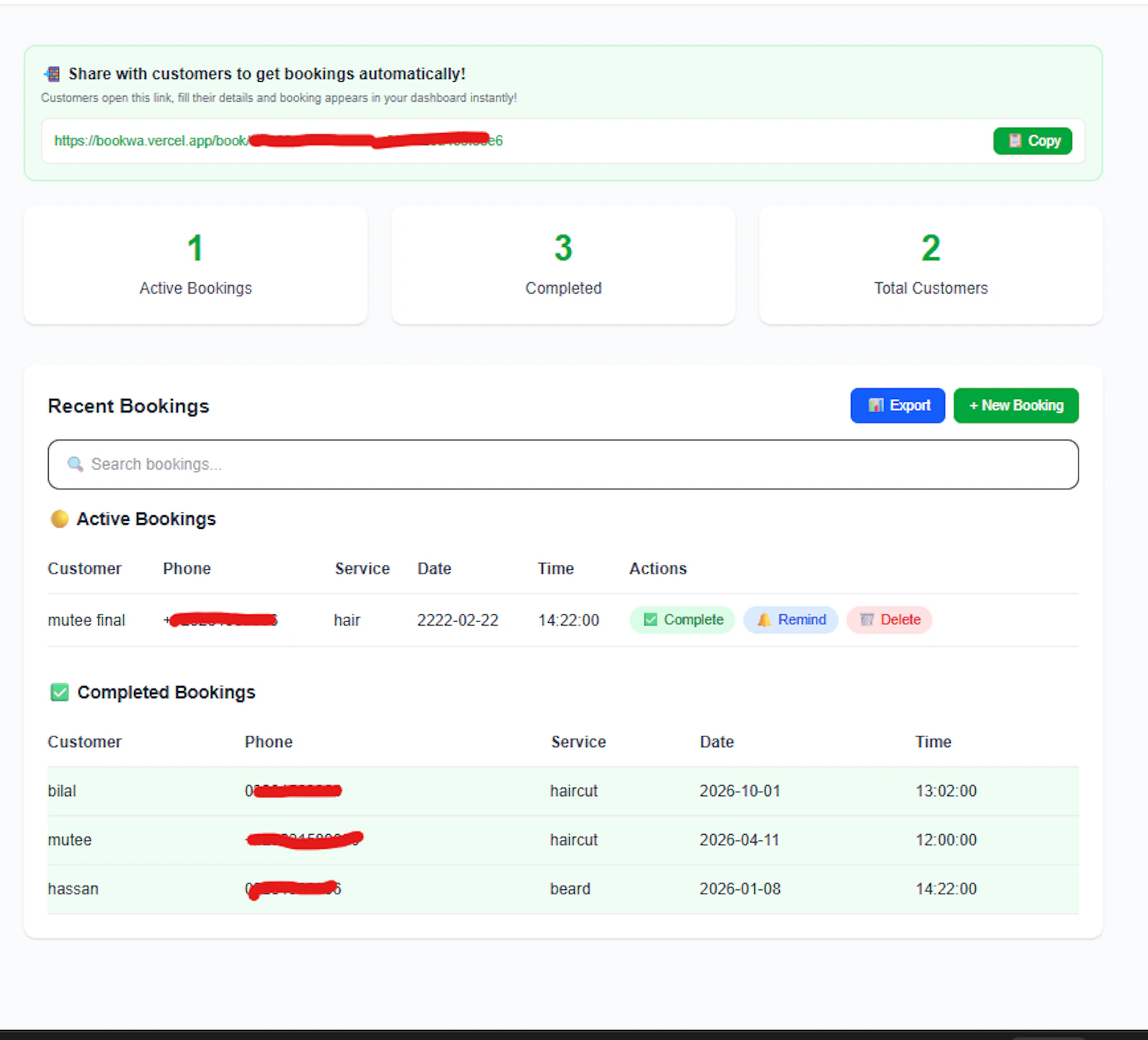 BookWA screenshot 2