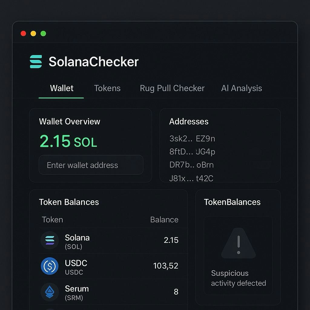 SolanaChecker — Solana Token Scanner media 1